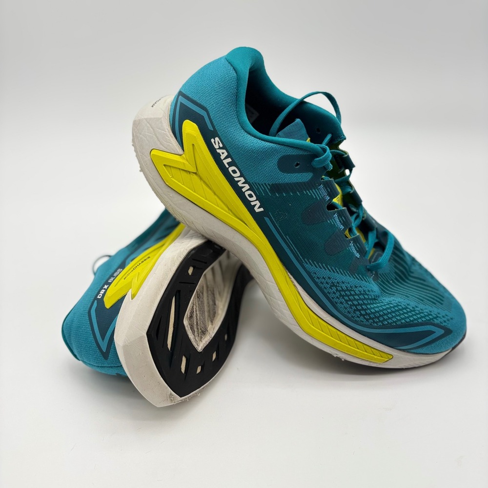 Salomon DRX Bliss Mens Running Shoes Teal Yellow Active Chassis Size 10